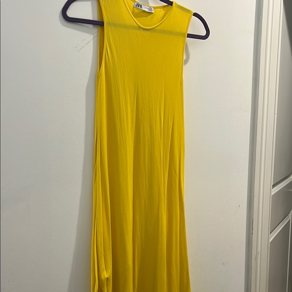 Zara Yellow Sleeveless Dress